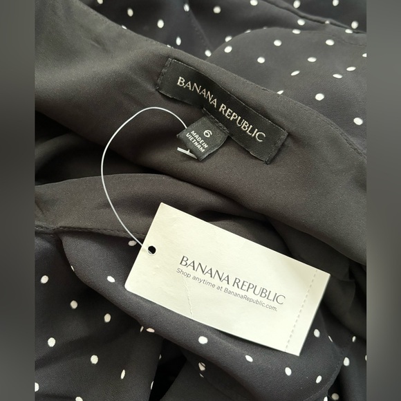 NEW w/ tags Banana Republic navy blue/white polka dot mini dress, size 6 - Picture 3 of 7